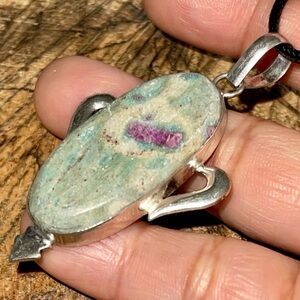 Ruby Fuchsite Pendant 2 1/2”